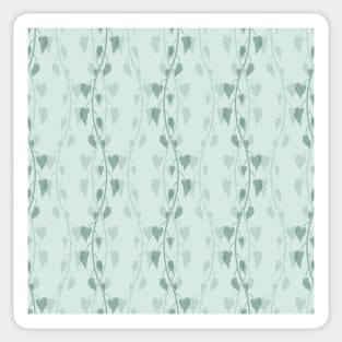 Blue-Green Ivy Branches Pattern Sticker